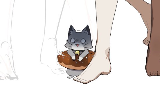 cat barefoot white background innertube simple background trembling feet  illustration images