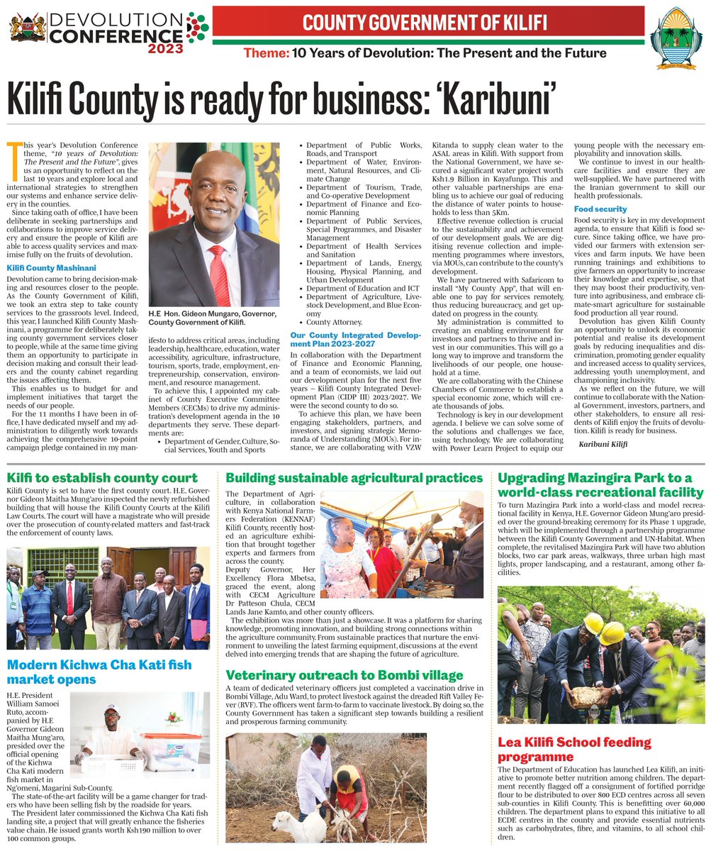 ntvkenya's tweet photo. SP: "For the 11 months I have been in office, I have dedicated myself to diligently work towards achieving the comprehensive 10-point campaign pledge to address critical areas," says Kilifi Governor Gideon Mung’aro in this special report https://t.co/habI0mF7gm https://t.co/kRoB2K8QOn