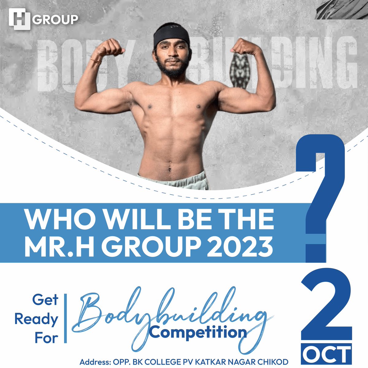 HGroup05's tweet photo. Who will be Mr. H GROUP 2023.
Get ready for Oct 2nd.

#bodybuilding #compitition #Hgroup #mrhgroup #bodybuildingcompitation #Chikodi #gym #workout https://t.co/CzvcagrwVQ