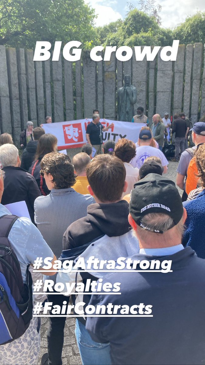 BIG crowd. 
#SAGAFTRAstrong 
#Royalties
#FairContracts