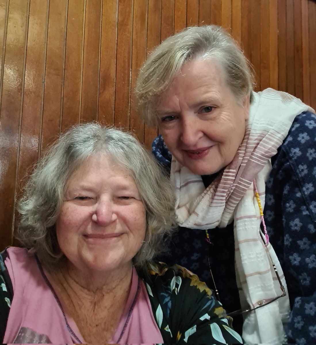 Authors galore at #BlownAwaybybooks at Fishhoek Library today. Here's me with loyal @PennyHaw (a multi-times #Bloomer event attendee) & with @MaireFisher (practising being VIPs together for the launch of #Motherbliss next week @JoanneHichens). Great turnout @CathyParkKelly1