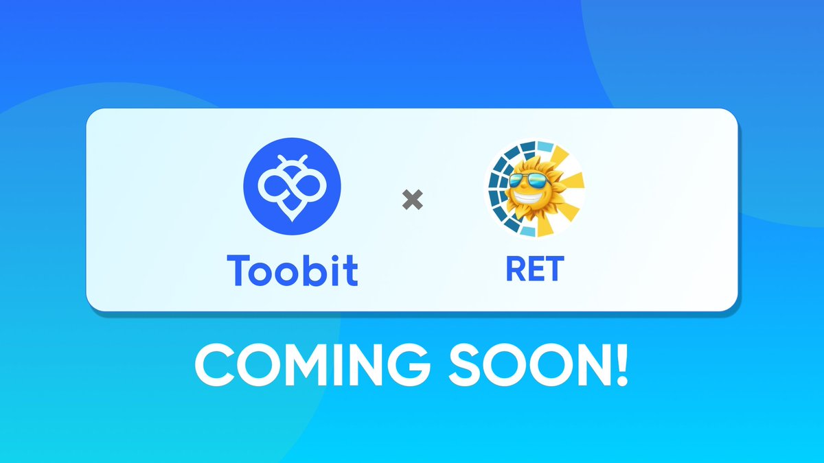 Toobit_official's tweet photo. New listing alert🚨
$RET will be spot listed on #Toobit
@BscRetoken

💰Deposit 👉 YTD
💱Trade opens on ▶️ Aug 22nd,2023 
💸Withdrawal ▶️ YTD

More🔽
https://t.co/Hfrn19NyqV

#newlisting #crypto #Renewable_Energy_Token #RET https://t.co/USjj28wRas