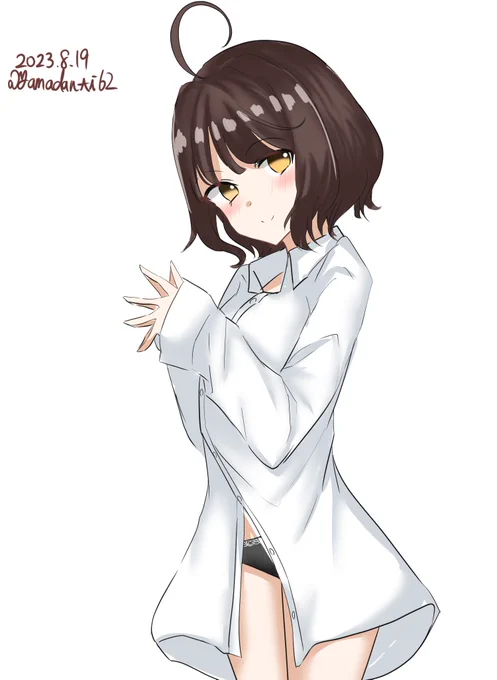 #艦これ版深夜の真剣お絵描き60分一本勝負 #艦これ版真剣お絵描き60分一本勝負_20230819岸波ちゃん 