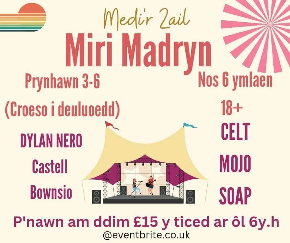 YMadryn's tweet photo. Hwyl diwedd Haf yn Miri Madryn.. dilynwch y linc i archebu eich ticedi...🍺🥂🎸
https://t.co/ZnuPjP4u3P
Follow the link above to book your tickets.. 🍺🥂🎸 https://t.co/Y45lqQg29V