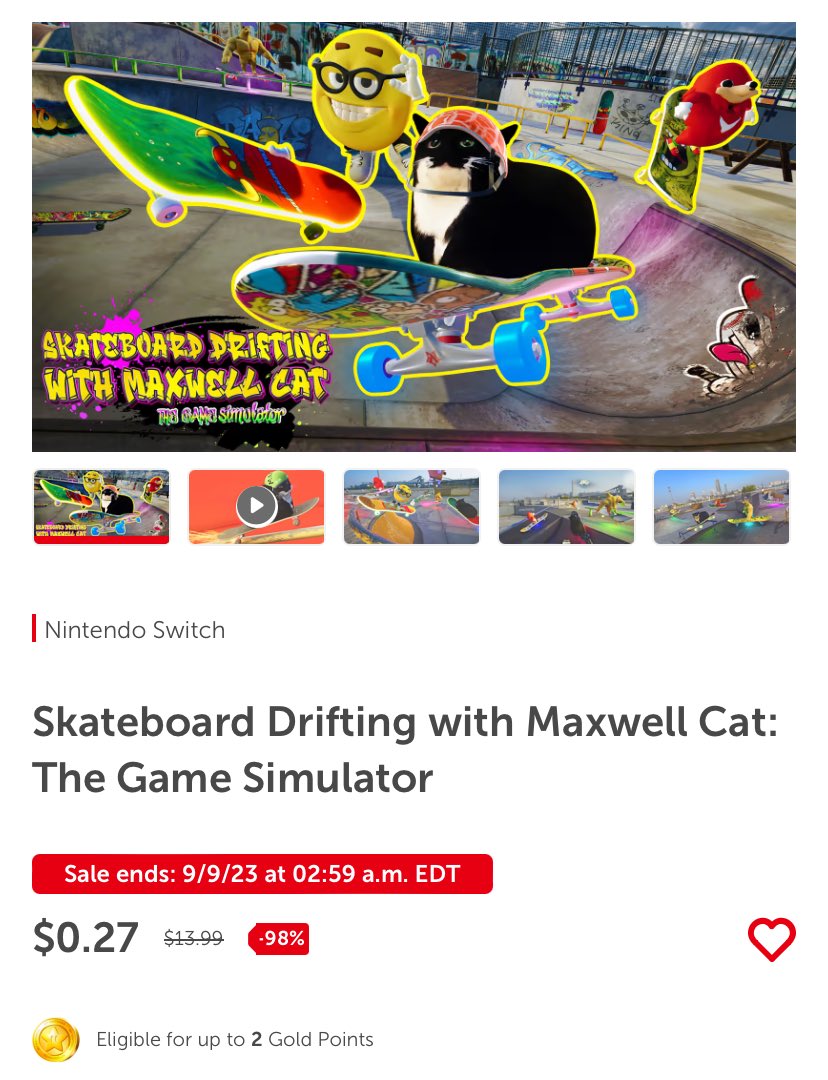 Skateboard Drifting Simulator with Maxwell Cat: The Game (2023)