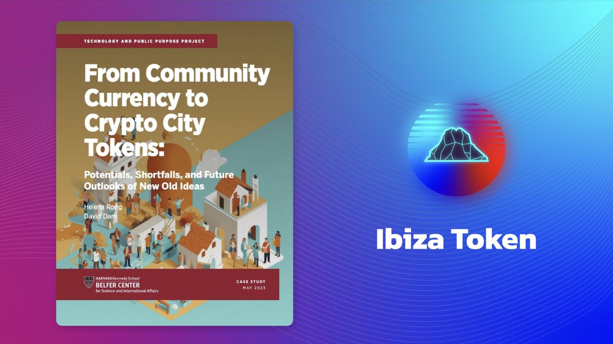 Ibiza Token shines once more as a case study,making its second appearance in a research paper from the prestigious @BelferCenter @Harvard Download the full report titled 'From Community Currency to Crypto City Tokens': lnkd.in/ddxXSsWT #ibiza #blockchain #Web3 #innovation