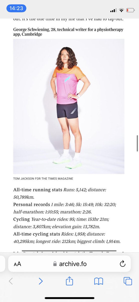 AMillbery's tweet image. Embarrassing but forgivable (possible) typo that would be 21s quicker than the Mile WR, but then it’s not hard to fact-check when someone has fabricated their personal bests @thetimes @georginamrobert @hannahsianevans “five of strava’s fittest users” archive.fo/O3cdv