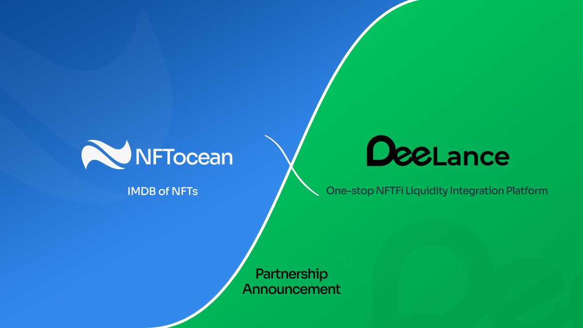 NFTocean_market's tweet photo. Exciting news! 🚀 @NFTocean_market and @Deelance_com are joining forces to create an unstoppable collaboration. 🌊💼 Get ready to dive into a world where NFT creativity meets decentralized freelancing! 🎨🤝🌐 #NFTOcean #Deelance #InnovationUnleashed https://t.co/9ES8xba4qk