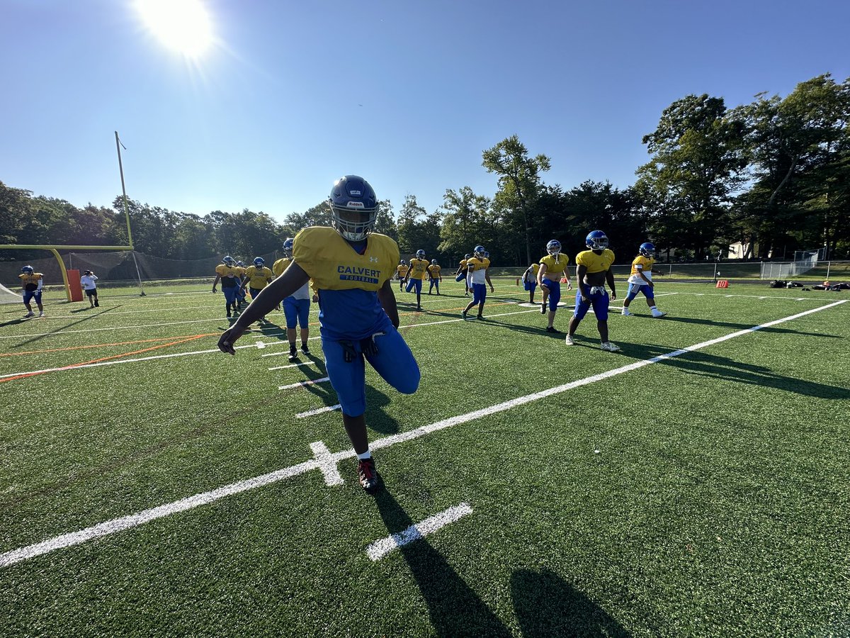 We are excited to be <a href="/McDRamsFootball/">McDonoughRamsFootball</a> for a Saturday morning scrimmage. Thanks, Rams! Best of the luck this year! Go Calvert! #firststeps