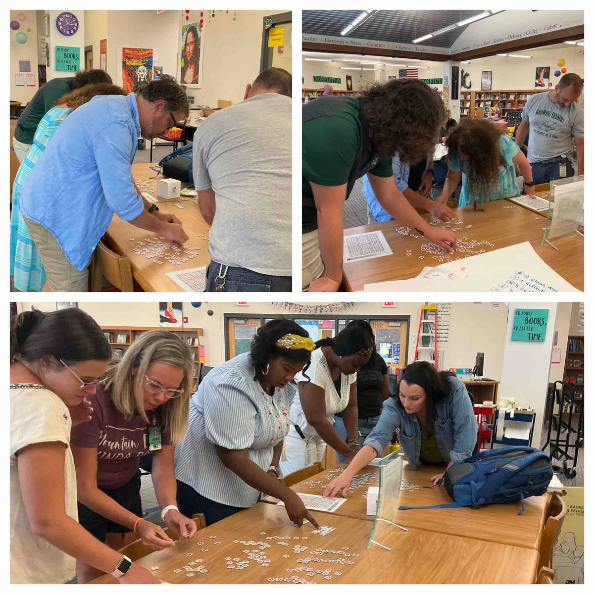 DCMS staff collaborated on a #PuzzleFace surprise for our GNP (Gator Nation Principal)! 🧩😁 Stop in to the Media Center if you are interested in participating. It’s not too late! @DutchmanCreekMS @byStickTogether #GatorsUNLEASHED #GatorsStickTogether #StickTogetherAmbassador