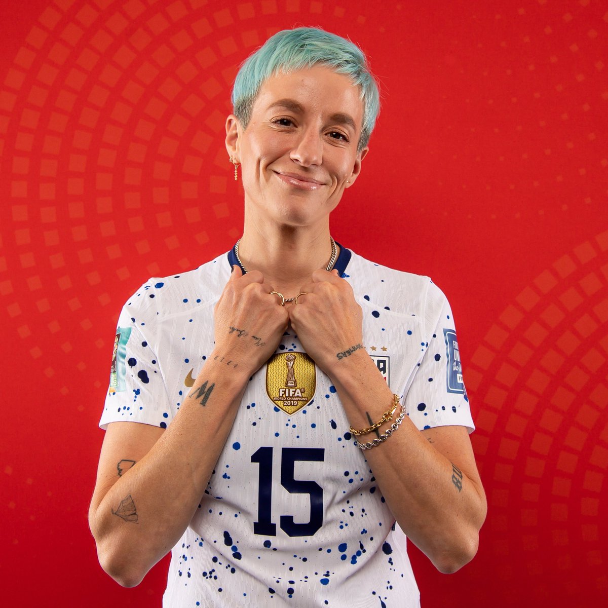 USWNT's tweet photo. 1️⃣5️⃣ - @mPinoe https://t.co/PefYR3e5Ts
