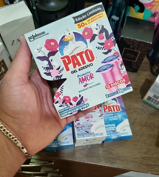 Desodorizador Pato Gel Adesivo 2 Refis Edição Limitada Primavera 12 Discos