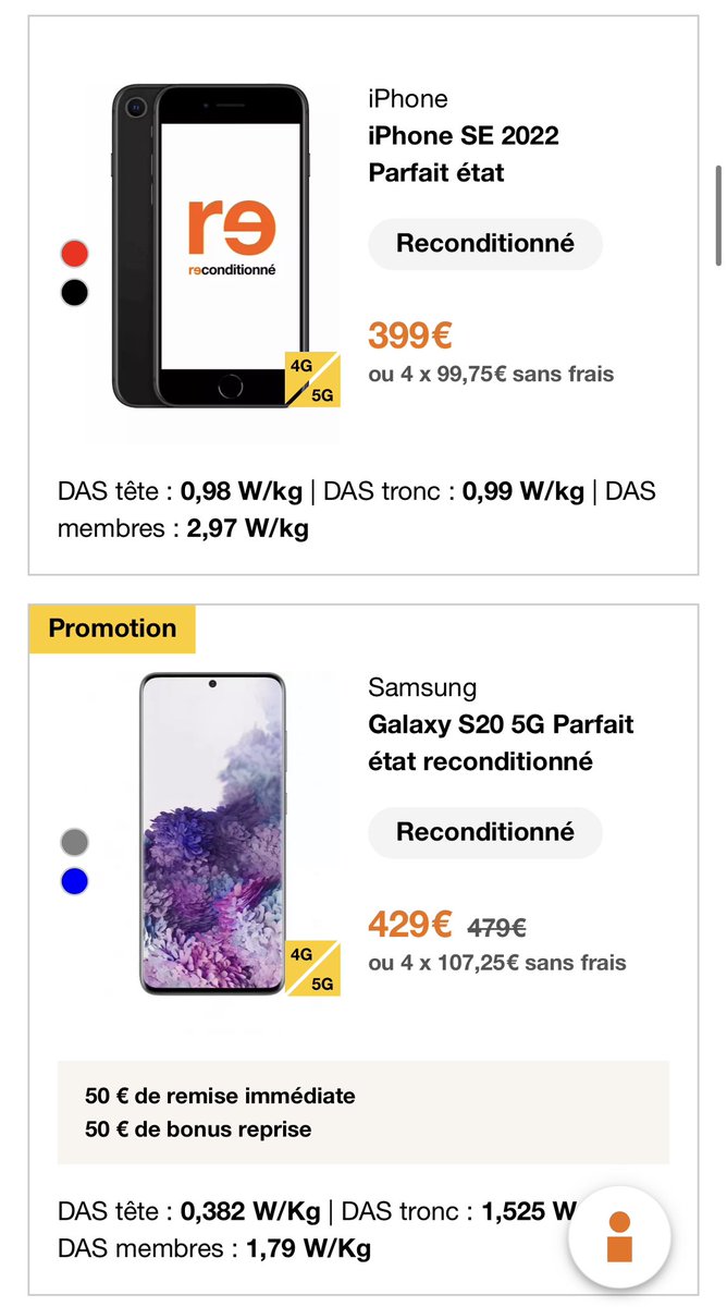 Réponse collective aux commentaires sur le prix des smartphones:

💶 Tous les smartphones ne valent pas plus de 1.000€. Il existe des smartphones #5G de bonne qualité à moins de 200€ 

♻️ Pour ceux qui valent des marques premium, il y a des modèles reconditionnés et garantis