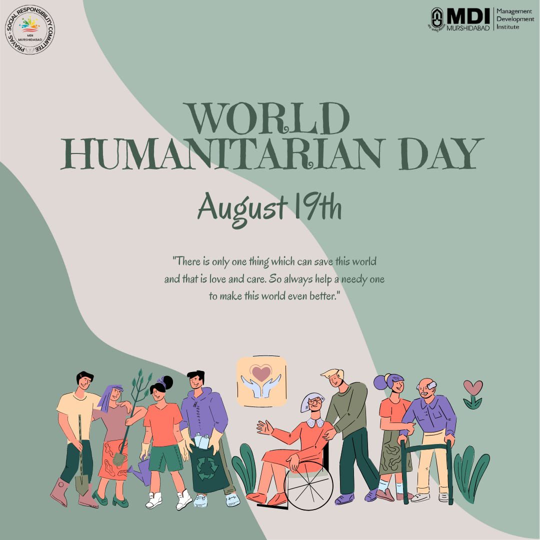 Prayas_mdim's tweet photo. Compassion knows no boundaries. Let's unite for positive change and make a difference in the lives of those in need. On #WorldHumanitarianDay, let's spread kindness, hope, and support to all corners of the world. 🌎💙 https://t.co/v8VtUUGmG6