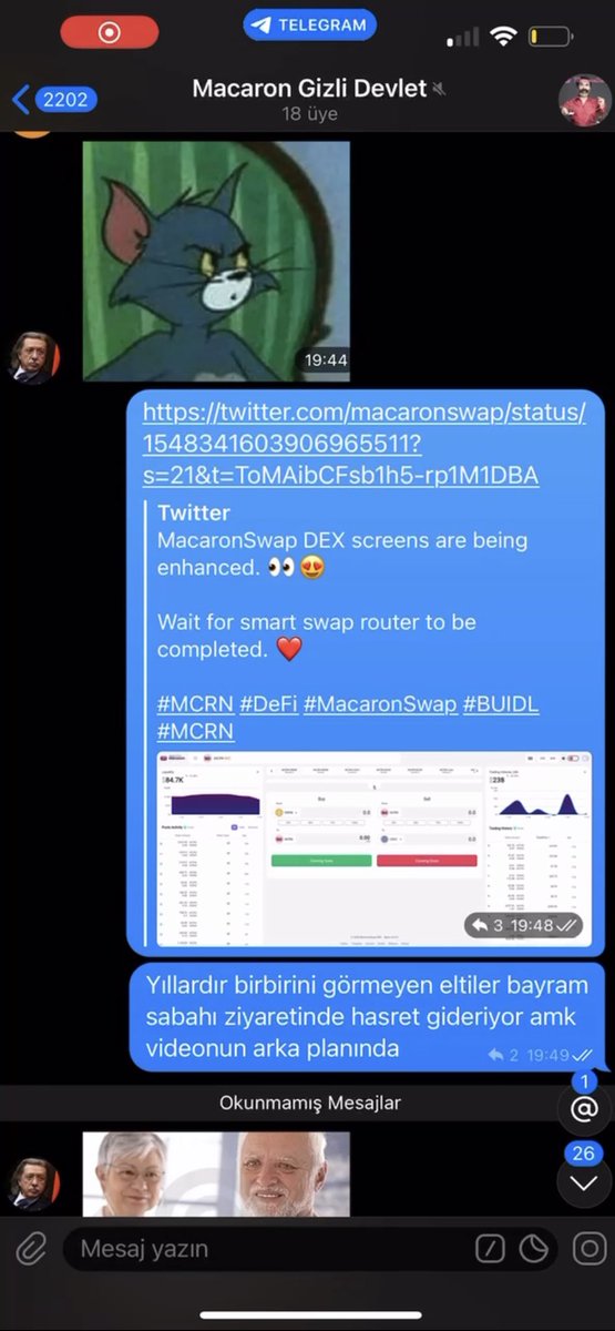 yargickripto's tweet photo. Bu @macaronswap postunu yakalayabilen varmıydı😂
🚨 Spoiler fotoğrafda yazıyor…
Mesgo’nun fail hareketlerinden biri yaşlı teyzeler🗣️ Ama team Avustralyalıydı dimi? Ne hikmetse sadece Mesgo takımla konuşuyordu, Ekran kaydı gelsin mi ??
$mcrn #macaronswap #mcrn #mCandy #scam https://t.co/7eZYtBAQRY