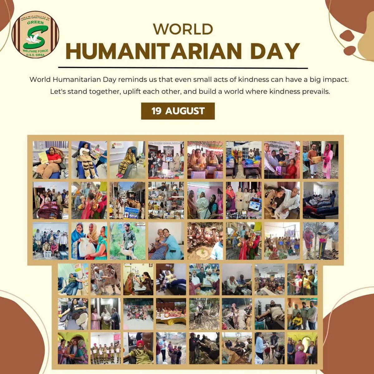 Akanshi_18's tweet photo. Today is Humanitarian Day, a day that echoes the power of giving and serving! #NoMatterWhat
#WorldHumanitarianDay
#WorldHumanitarianDay2023
#Humanity
#HelpingOrhers
#EmpoweringU
#WeCareForYou
#SharingIsCaring
#HumanitarianDay
#WorldHumanitarianDay2023 https://t.co/dNZmrNNBMS