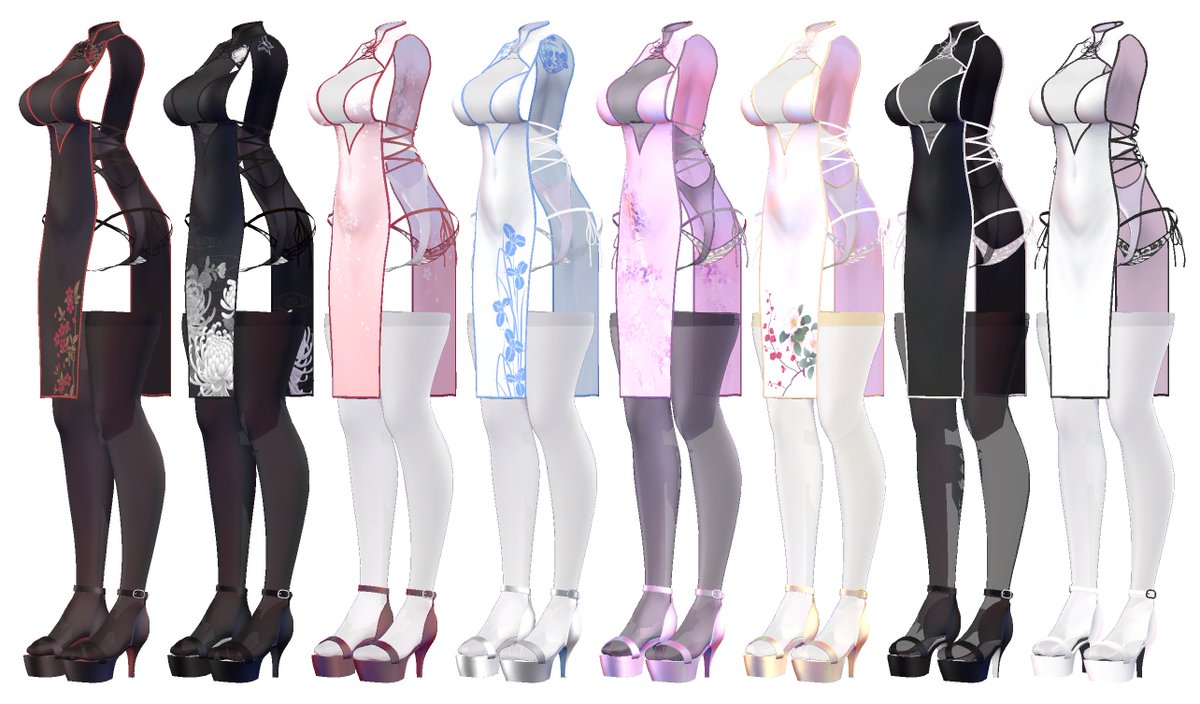 VRC用衣装チャイナドレスを作りました! 
現在、仕上げのゲームテスト中です! 
まもなく発売予定ですので、興味のある方は是非! 