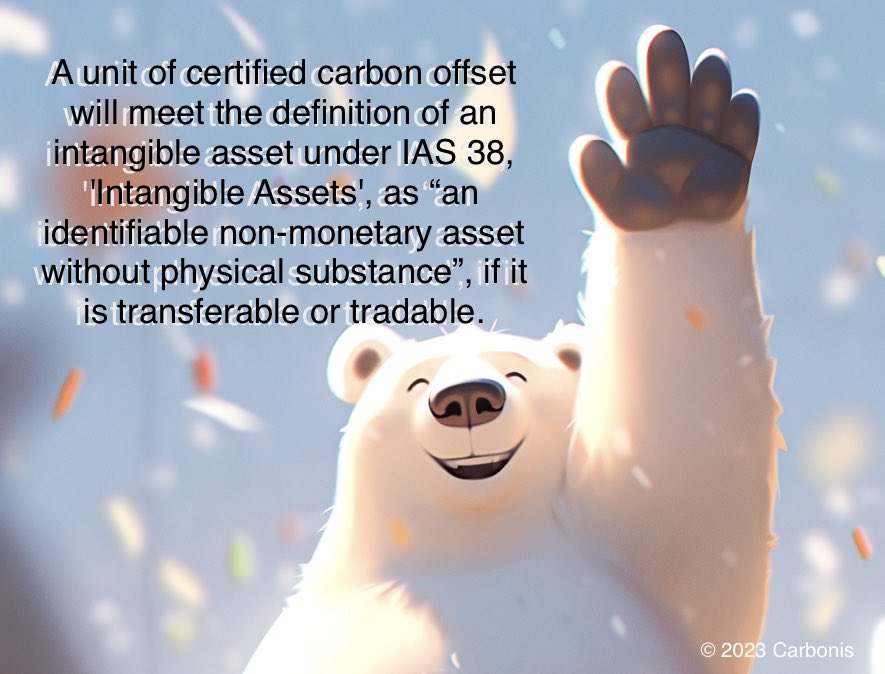 Carbon credits is a intangible assets under IAS 38 #CarbonCredits