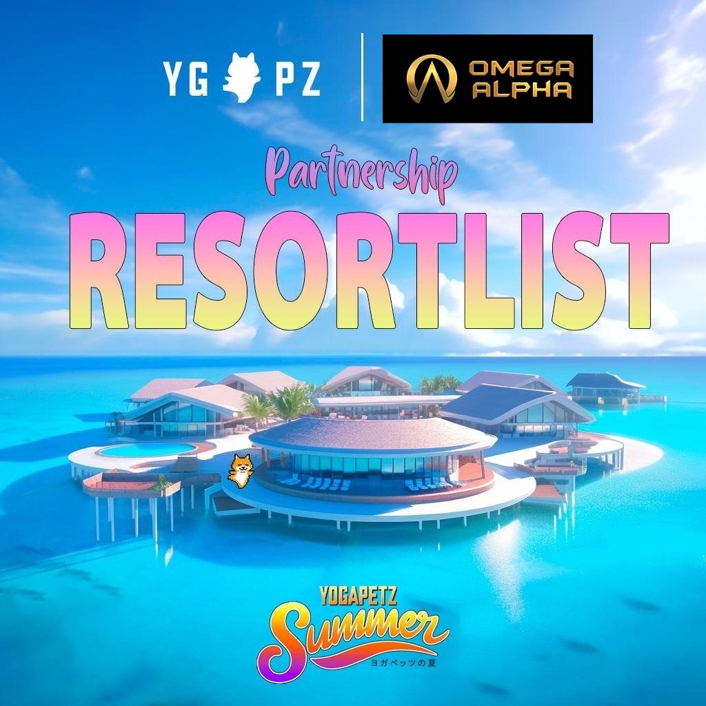 <a href="/omega_alpha_nft/">Omega Alpha</a> x <a href="/Yogapetz/">Yogapetz</a>   

Giving away X2 Resortlist  

To enter:  
🧘‍♀️Follow <a href="/Yogapetz/">Yogapetz</a> <a href="/keung/">Keungz</a> <a href="/LegatoFP/">Legato</a> 
🧘‍♀️🤍&amp;🔁
🧘‍♀️Tag 3 frens 
🧘‍♀️Join AlphaBot: alphabot.app/ygpz-resortlis…

#YGPZSummer 
⏳24H