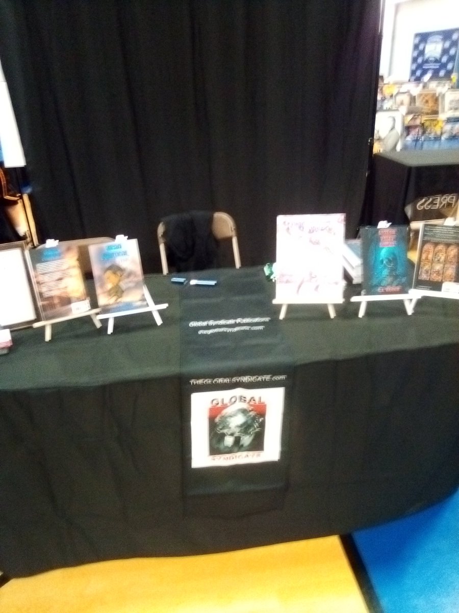 Set up and ready roll at #PlasticCityComicCon