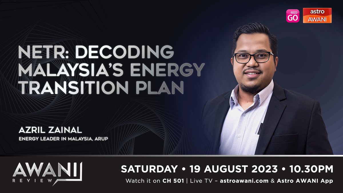 The National Energy Transition Roadmap outlines strategies to boost Malaysia's clean energy sector. Azril Zainal, @Arup Energy Leader, talks to @cynthiaAWANI about the clarity needed in the upcoming Phase 2 of the roadmap and ways to bridge policy-action gap.