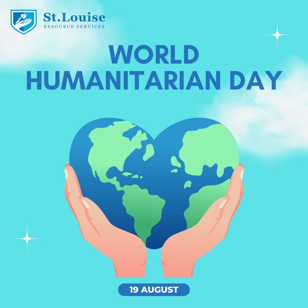 Compassion in Action on World Humanitarian Day. 🌍 Today, we celebrate the spirit of humanity and kindness. At St. Louise Resource Services, our commitment to uplifting lives and making a positive impact drives us every day. 💙🤝 

#WorldHumanitarianDay #StLouiseResourceServices