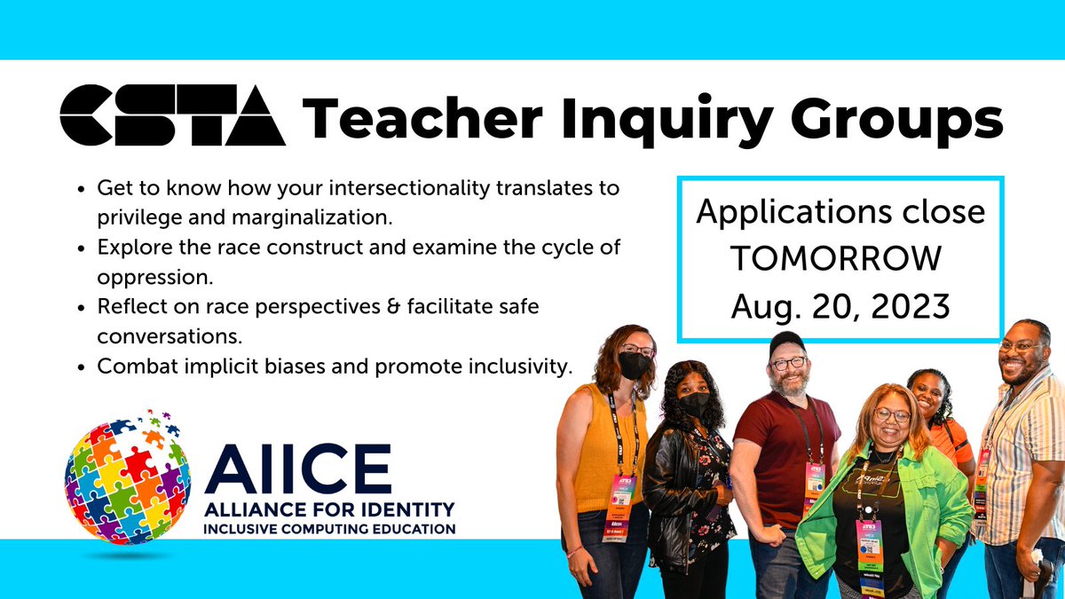 Learn more about the benefits, responsibilities, and requirements of the CSTA Teacher Inquiry Groups here: ow.ly/rcmt50Pl9Xc #CSforALL #CSEd #CSTAEquity
