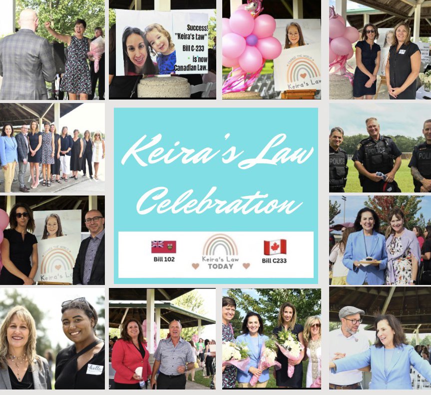 Halton officials, survivors of domestic abuse & members of the Halton community, celebrated the passage of Keira’s Law in our Millcroft Park. @pamdamoff @effieonb @nataliepierrempp @MariannMeedWard @AngBentivegna @rorynisan @DeputyJeffHill @HaltonWomensPl @forlittlekeira