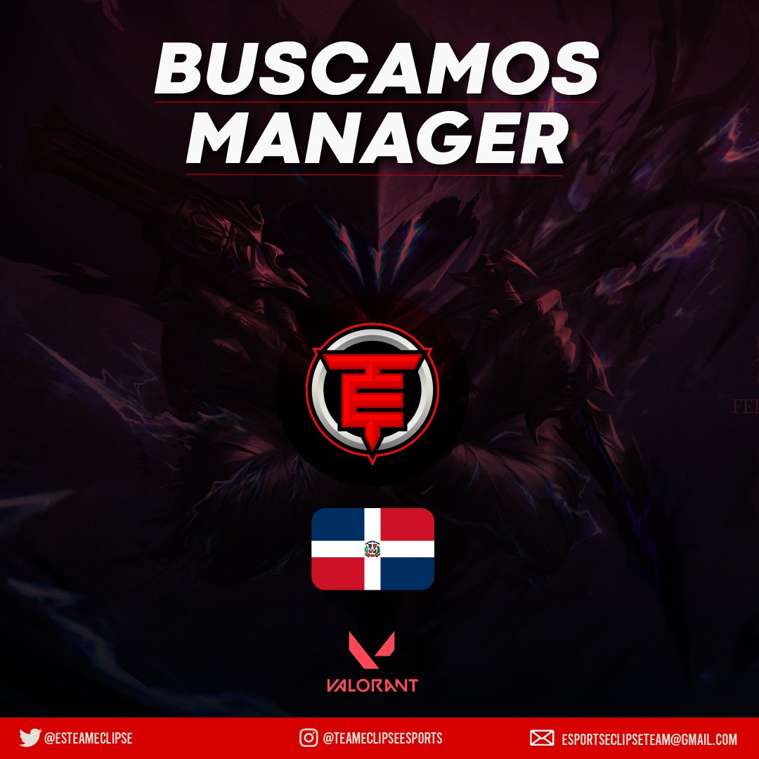 Estamos en busca de un manager para nuestro equipo de Valorant ¡Es tu oportunidad de demostrar tus habilidades!

Desarrollo profesional y personal 🏆
Pago remunerado 💵

Si estás interesado, aplica en el siguiente link 📩👇🏻 

view.forms.app/teameclipse/ap…

#VALORANT #Managers #JOBALERT