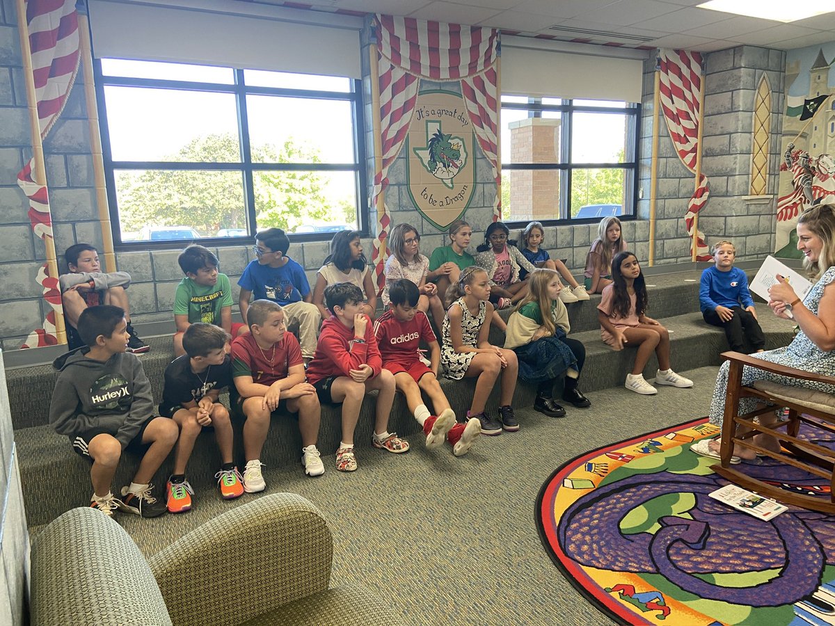 One of our sweet fourth graders blessed us with a few new books for our classroom! Our awesome new librarian read them to our classes. We are so happy you are here <a href="/MrsKPack/">Kathrine Pack</a> and my kids already love you! 💚📚<a href="/Jack_D_Johnson/">Jack D. Johnson</a>