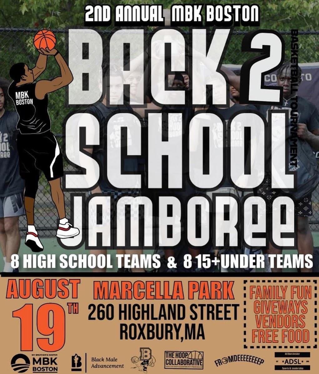 Happening NOW‼️ The @officeofbma @respect_the_process42 @fromdeeep2020 <a href="/beantown_slam/">Beantown Slam</a> My Brother’s Keeper back to school Jamboree! Please join us TODAY from 10-4pm at Marcella Park (260 Highland Street, Roxbury).