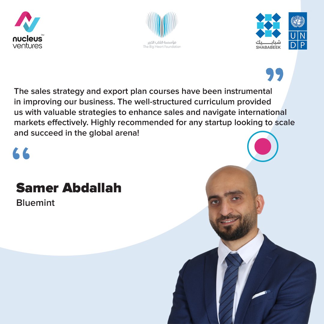 Scaling Success Stories!
Meet Samer Abdallah, a visionary entrepreneur who harnessed the power of knowledge to drive his startup “Bluemint” to global triumph!
The program is part of the "Empowering Youth through Transformative Entrepreneurship Support" project