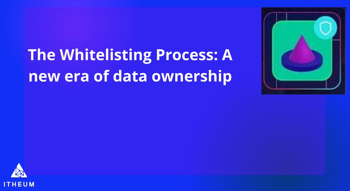 AliMathusginola's tweet photo. 1-Having recently announced the opening of the whitelisting process, @itheum is delighted to offer an exclusive opportunity for #datacreators and organizations to transform their data into a whole new asset class, strengthening #dataownership like never before. #web3 #NFTs https://t.co/2mty7K50mP