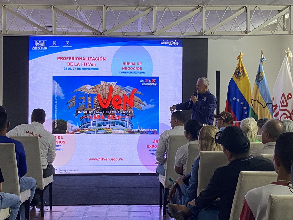 #EsNoticia || Este #18Ago el ministro @AliErnesto32 realiza la ponencia “Perspectiva Turística” en el ciclo de simposios de la Feria de Turismo Anzoátegui 2023. Durante su intervención informó los avances del Turismo en Venezuela. 

#VenezuelaEsAfirmativa