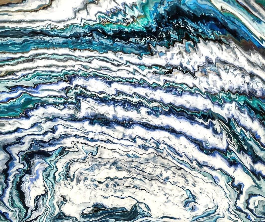 Ocean pour painting , done on stretched canvas 

#ocean #pourpainting #canvas #oceanlife #seaview #homedecor #Blues #bluecolors