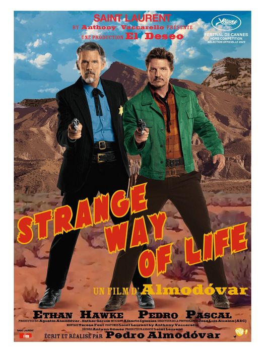 loucinefil's tweet photo. STRANGE WAY OF LIFE https://t.co/2sFCDgapHL via @Loucinefil 
Découvrez la critique de STRANGE WAY OF LIFE (2023) sur le site https://t.co/sLRHYHSuDY
#pedroalmodovar #strangewayoflife #ethanhawke #pedropascal #western #gay #romance #ranch #shérif #flingues #passion #chevaux #court https://t.co/VBcvHE1KMT