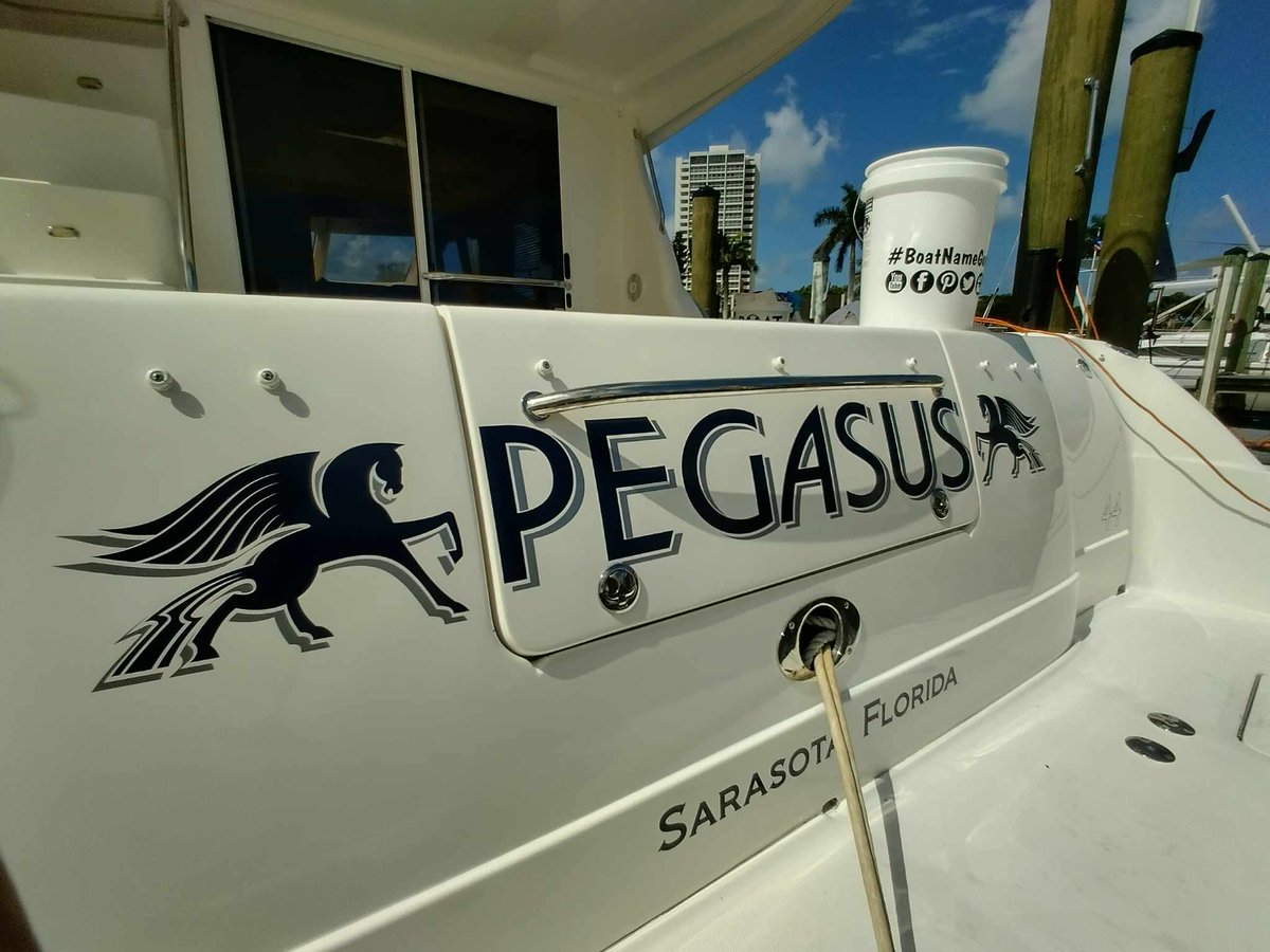boat_name's tweet photo. New #BoatName #Pegasus #PortingOut of #SarasotaFLorida on a #Majestic 2007 #SeaRay 440 #SedanBridge #Yacht
The #Captains own a #horseranch. The Pegasus represents #courage, #strength, #loyalty, and #bravery.
By the #BoatNameGuy https://t.co/0XuWkdcEHr