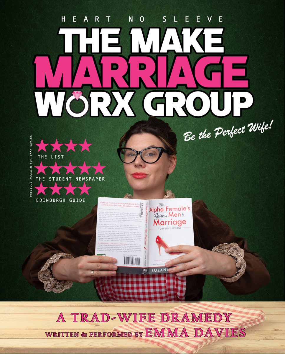 Emma Davies (@emma_dav1es) on Twitter photo The Make Marriage Worx Group 2nite <a href="/museumofcomedy/">Museum of Comedy</a> <a href="/CamdenFringe/">Camden Fringe</a> <a href="/evulveltd/">Evulve Productions | Feminist Educational Arts</a>
Show starts 8:30PM 🤩
Buy tickets on the door ✅
“Brilliantly funny and insightful”
(audience member, Edinburgh Fringe 23) The Make Marriage Worx Group 2nite <a href="/museumofcomedy/">Museum of Comedy</a> <a href="/CamdenFringe/">Camden Fringe</a> <a href="/evulveltd/">Evulve Productions | Feminist Educational Arts</a>
Show starts 8:30PM 🤩
Buy tickets on the door ✅
“Brilliantly funny and insightful”
(audience member, Edinburgh Fringe 23)