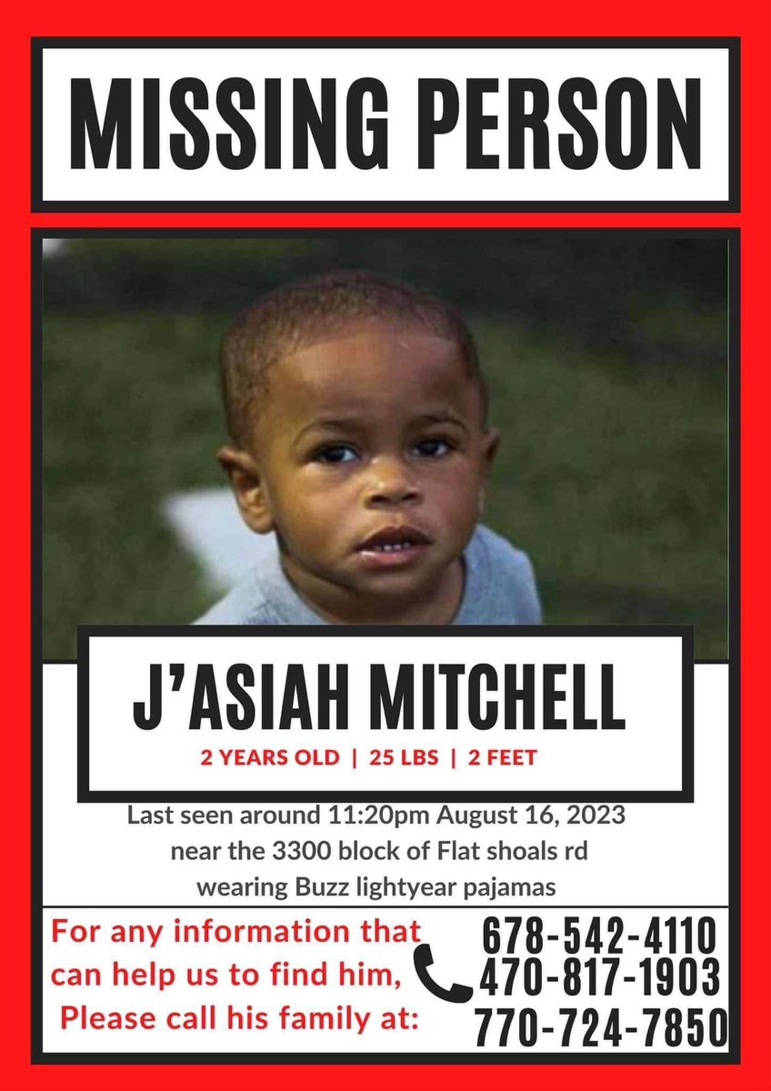 Please help bring this baby home.

The address where he was last seen is a Georgia address.

Please help bring my friend and her family peace of mind.

We need to get Siah home.