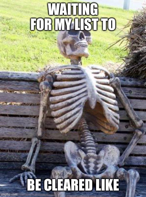 Anyone else feeling the same way?  💀 

Drop your lists below for a RT and RT mine to #clearthelist!

➡️ amzn.to/3XTEyzk

#AdoptATeacher #BlueCrew #JohnClearMyList #BetterTogether #teachertwitter #clearthelist2023