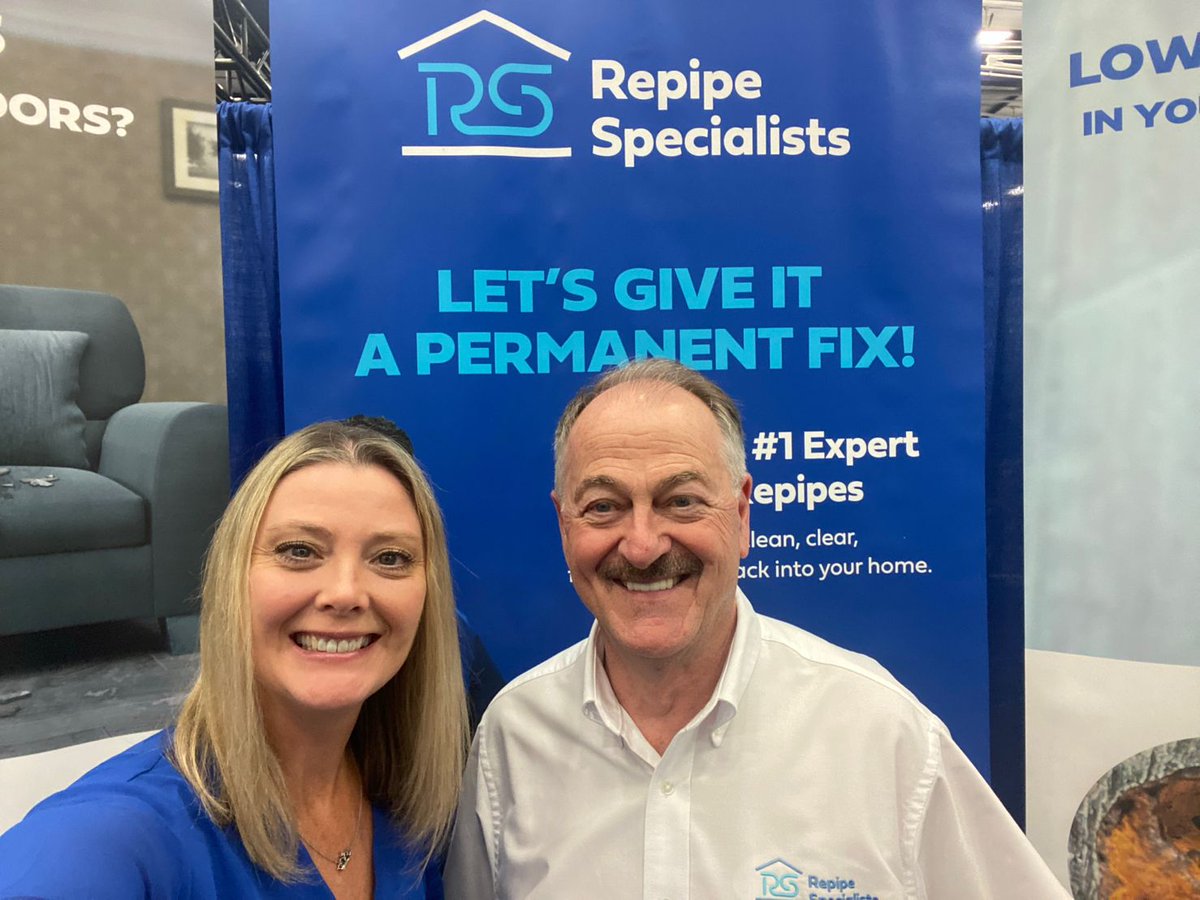 RepipeSpecialis's tweet image. Dale and Sharon are on-site at Tri-County Home 7 Garden Show teaching homeowners how we seamlessly and expertly complete a whole home repipe in 1-2 days. 🔧 🏡 @buildhomegarden 

#RepipeSpecialists
#Repipe