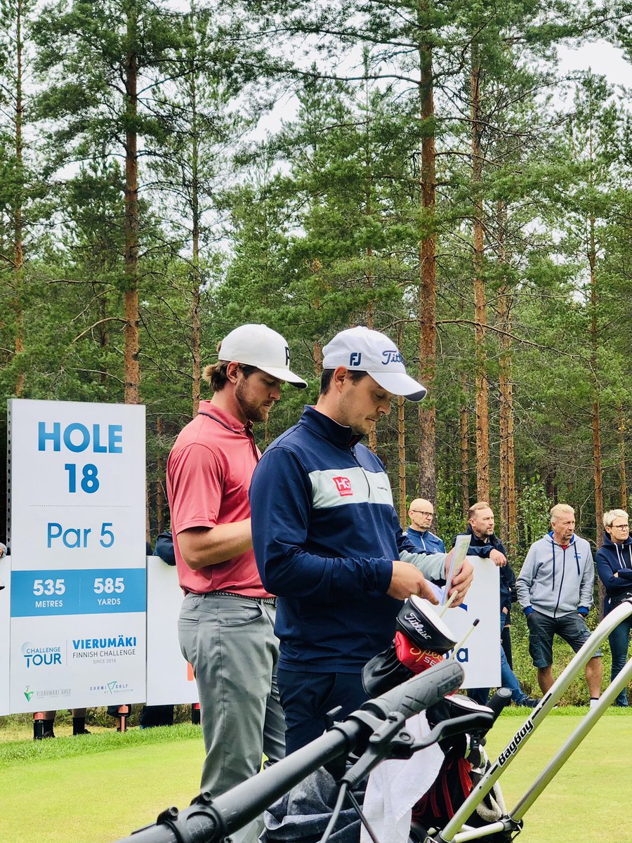 .<a href="/LateRuuska/">Lauri Ruuska</a> &amp; <a href="/jmcdonaldgolf/">Jack McDonald</a> in the last group again tomorrow 💪🏻 #FinnishChallenge <a href="/VierumakiCT/">VierumakiCT</a> #golffi @Challenge_Tour
