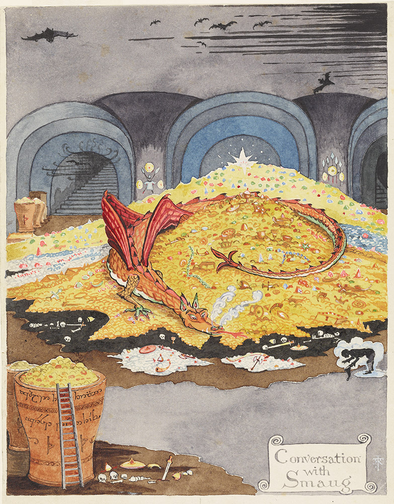 TolkienWonder's tweet photo. One of my favorite drawings from Tolkien.
‘Conversation with Smaug’ https://t.co/FigJpe4aYB