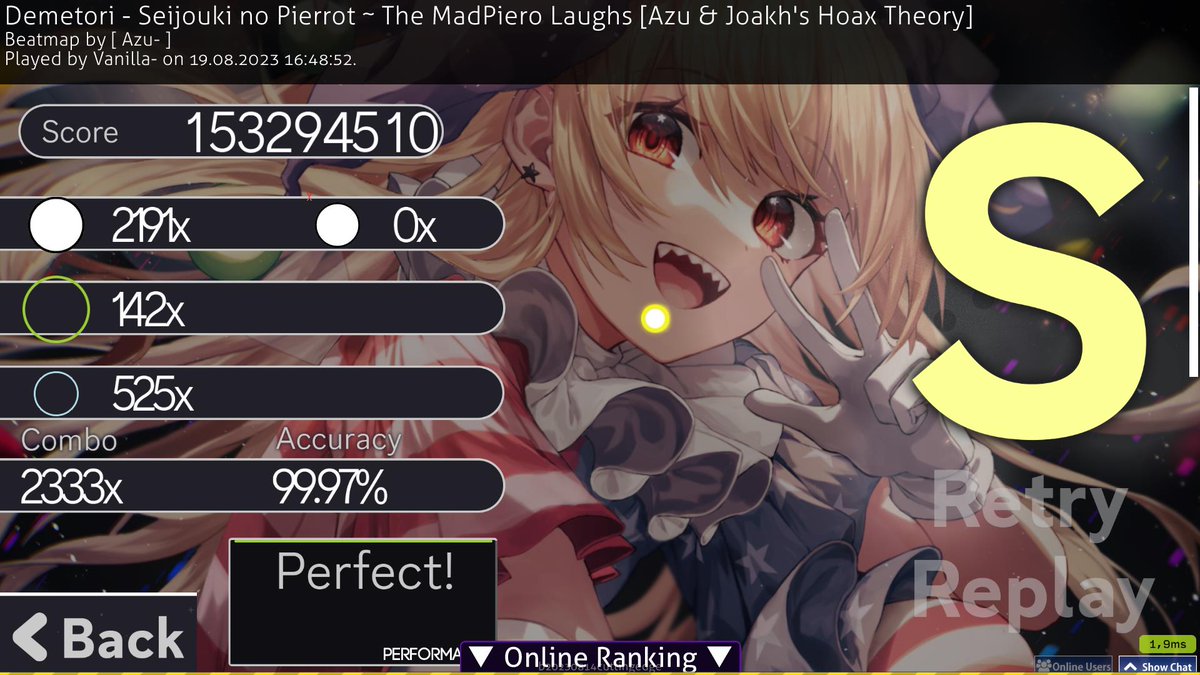 VanillaCTB's tweet photo. FUCK YES! 600PP+ SCORE FINALLY ACHIEVED! (+86pp) https://t.co/J2znw8XUOn