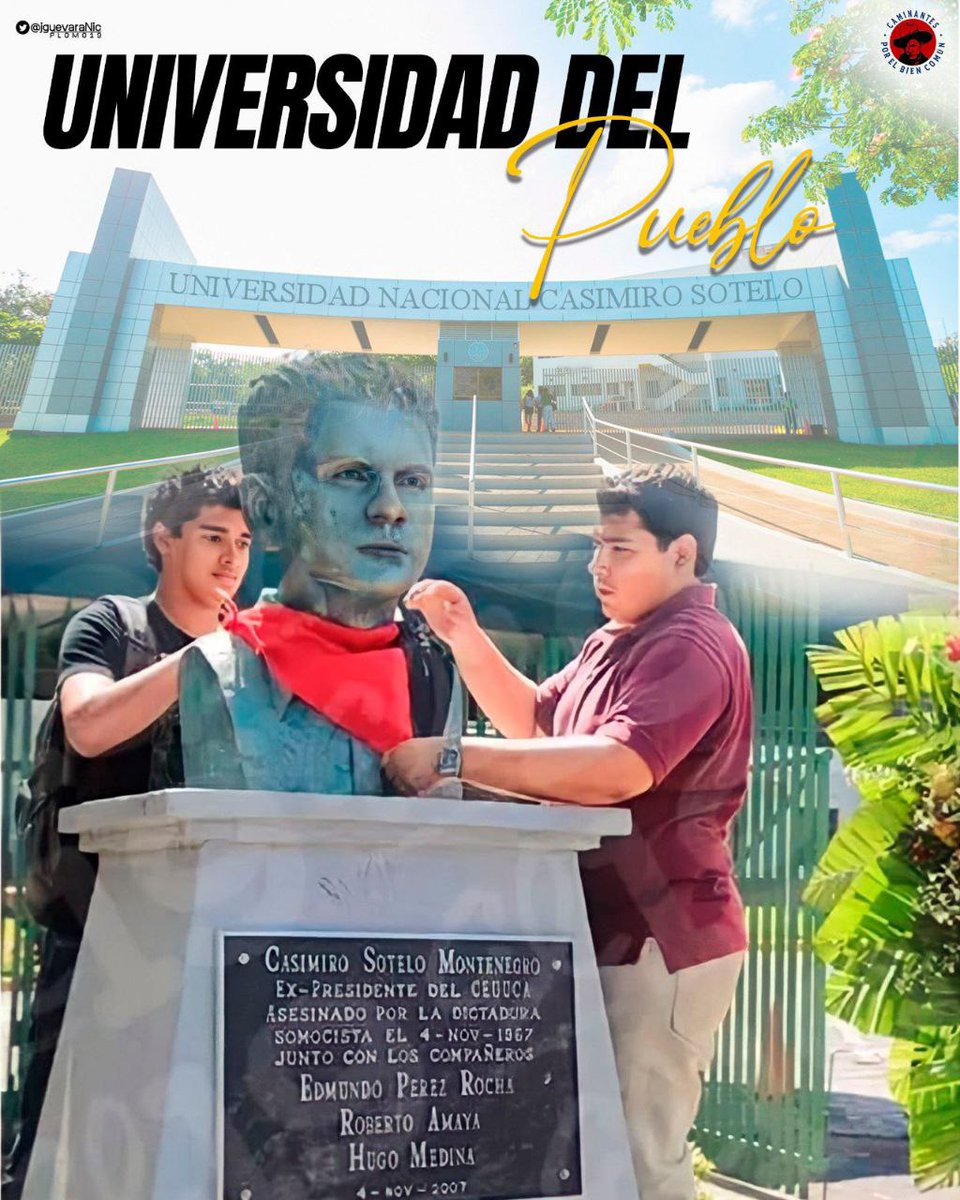 Hermanos tod@s aprovechemos tantas oportunidades para estudiar gratuitamente que Nuestro Gobierno SANDINISTA nos brinda. Recordemos que el conocimiento tiene el poder❤️🖤.
#VictoriasDelPueblo 
#TropaSandinista