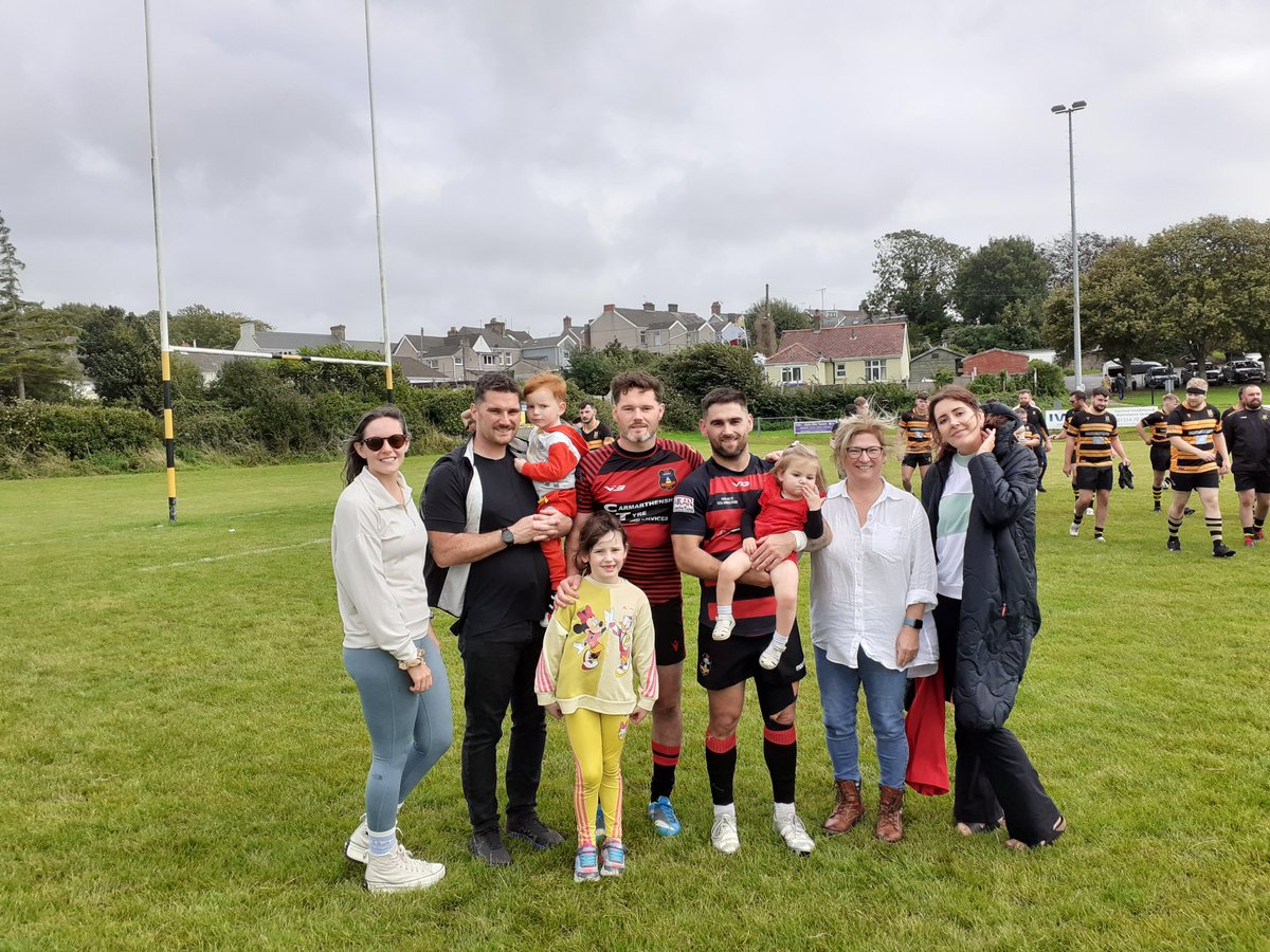 CarmAthletic's tweet photo. The Maynard family post match - a proud day for them in memory of dear Anthony. Gone but never forgotten. https://t.co/1Bf9fU1fy0