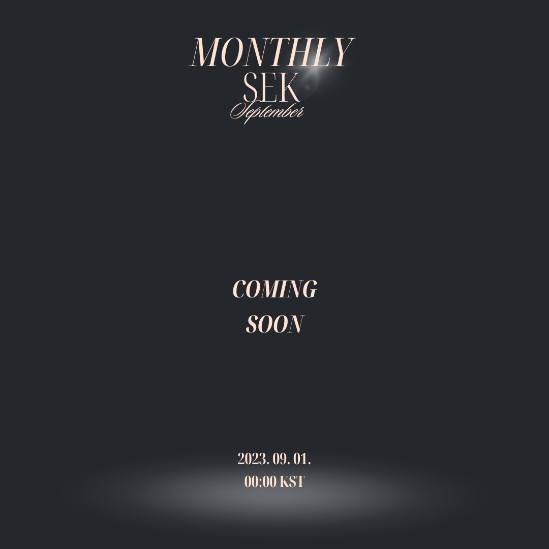 monthly_sek's tweet photo. ::𝑴𝑶𝑵𝑻𝑯𝑳𝒀 𝑺𝑬𝑲 𝑺𝑬𝑷𝑻𝑬𝑴𝑩𝑬𝑹::

🌙월간 광른 2023년 9월 호 작가 라인업을 공개합니다. 

🌙월간 광른은 9월 1일 0시에 공개됩니다. https://t.co/bbQ87fzfz1