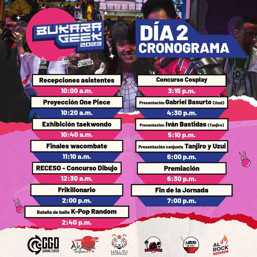 AlcaldiaBGA's tweet photo. 😱YA ESTAMOS EN #MODOGEEK 👾🕹️
Bucaramanga es la casa de los grandes eventos🫵🏼🔥
👊🏼Habilidad, poder y destreza se pondrán a prueba durante dos días en el BUKARAGEEK🎮 desde @NEOMUNDOBGA.
▶️K-pop, video juegos, cosplay, concursos y y muchas sorpresas.🏆¡CAIGAN YA! https://t.co/BYjDD2lthx