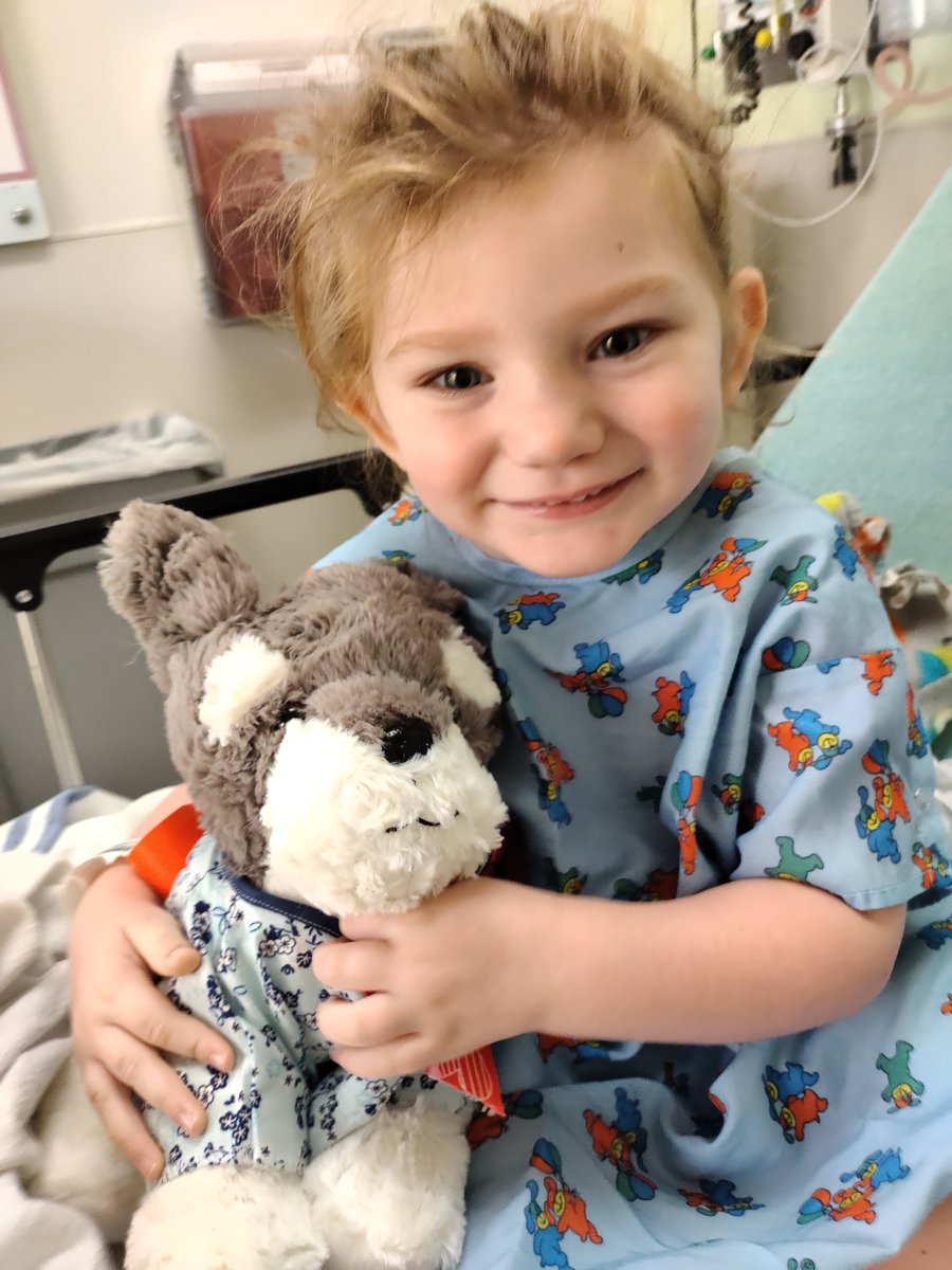 'When you donate to the Ronald McDonald House, you make hospital stays a lot easier. Meet Stella and her guard dog, Kevin.' Heather, guest mom