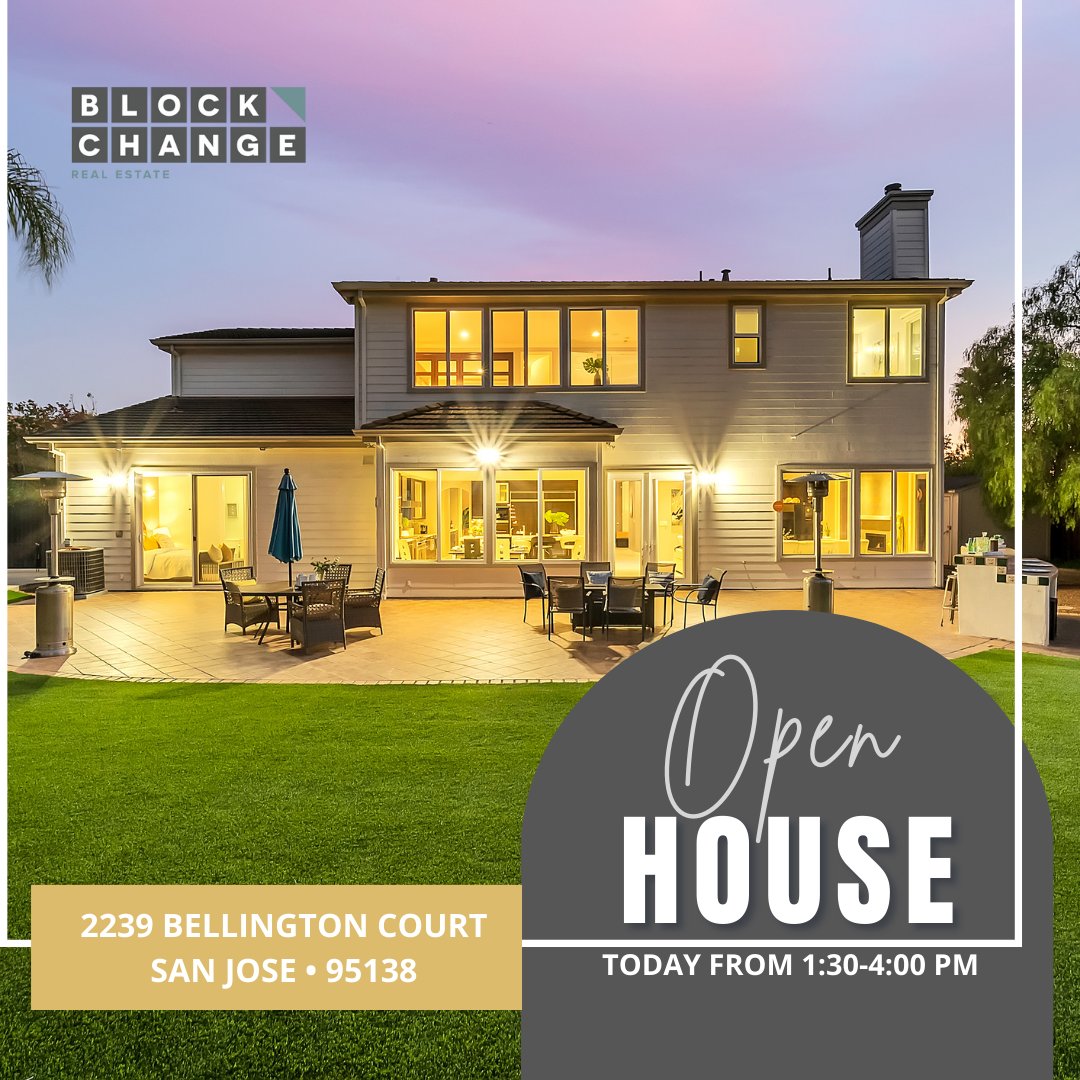 Step into your dream home! Join us today for an exclusive open house at 2239 Bellington Court, San Jose this Saturday. Discover the perfect blend of comfort and elegance. Don't miss this opportunity to make this house your home! 

#OpenHouse #DreamHome #SanJoseLiving